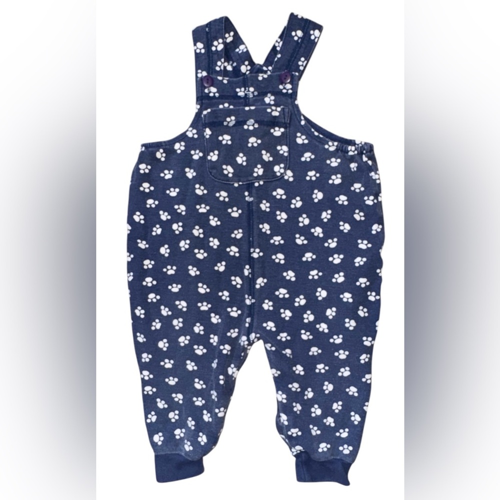 Circo Blue Overalls with White paw print 24 months vintage